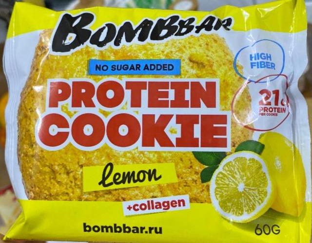 Фото - Протеиновое неглазированное печенье лимон protein cookie Bombbar