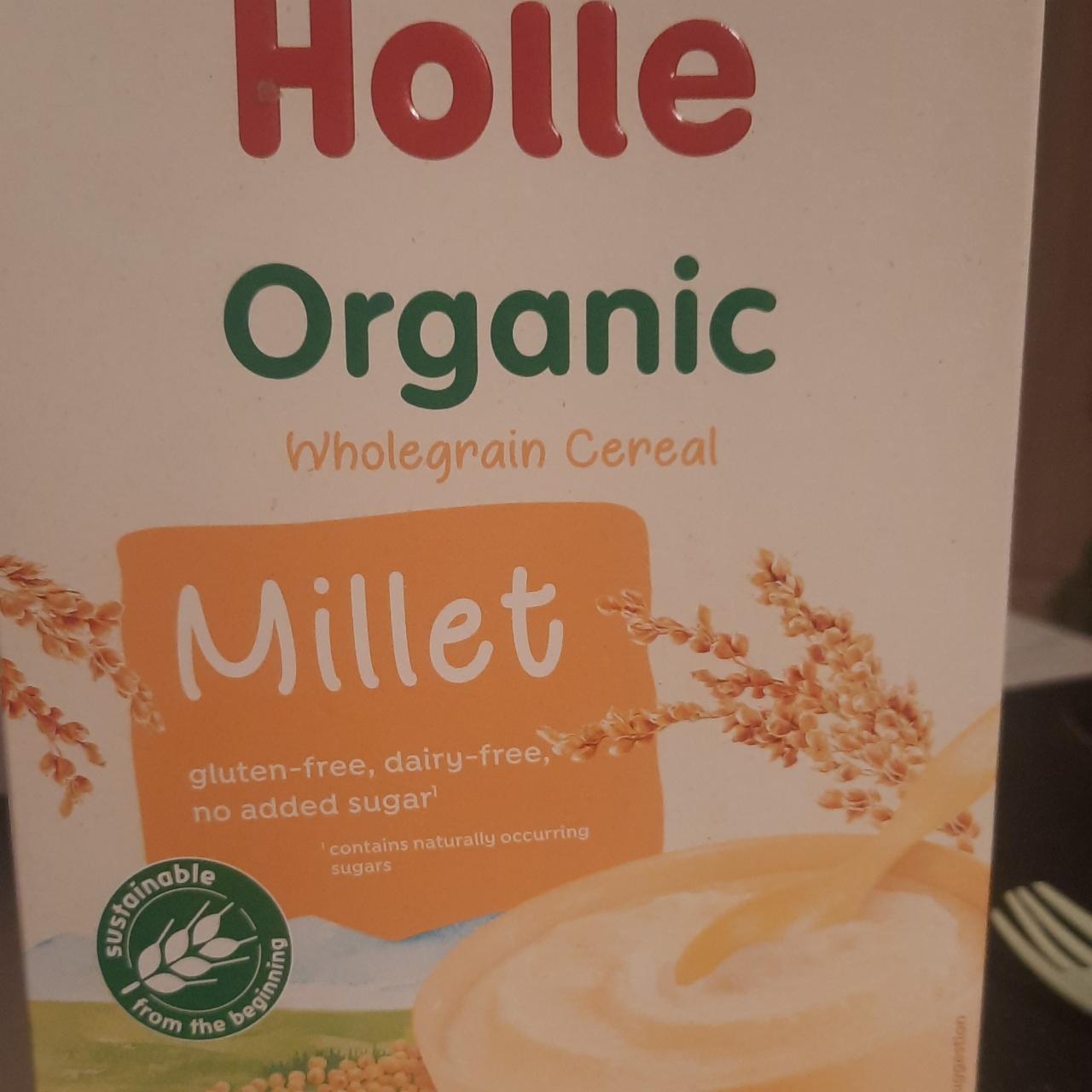Фото - цельнозерновая каша без глютена, молока и сахара Holle Millet