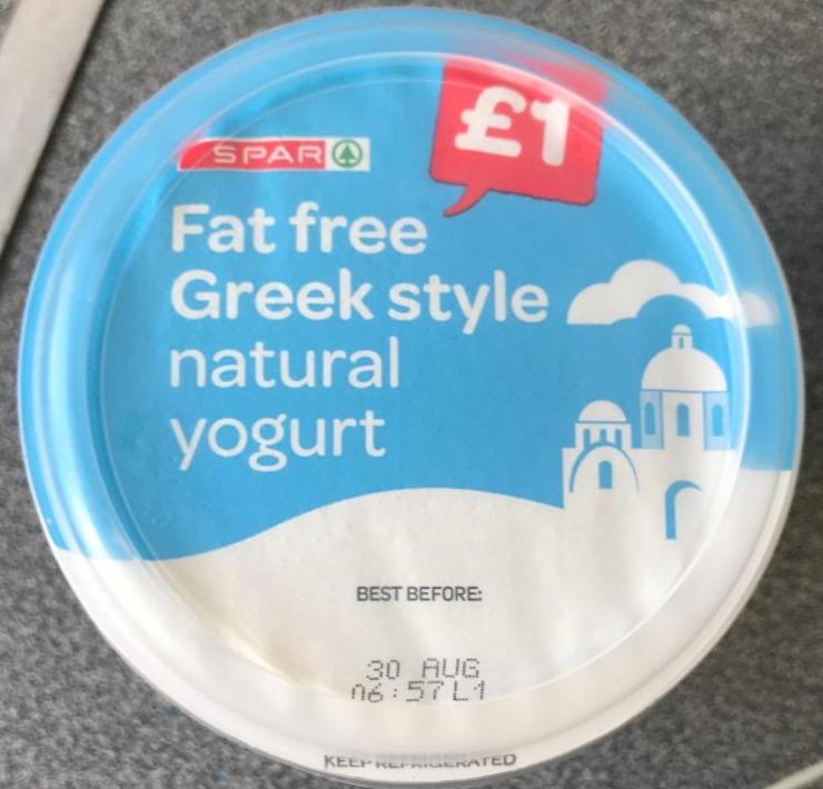 Фото - Fat free natural yogurt Spar