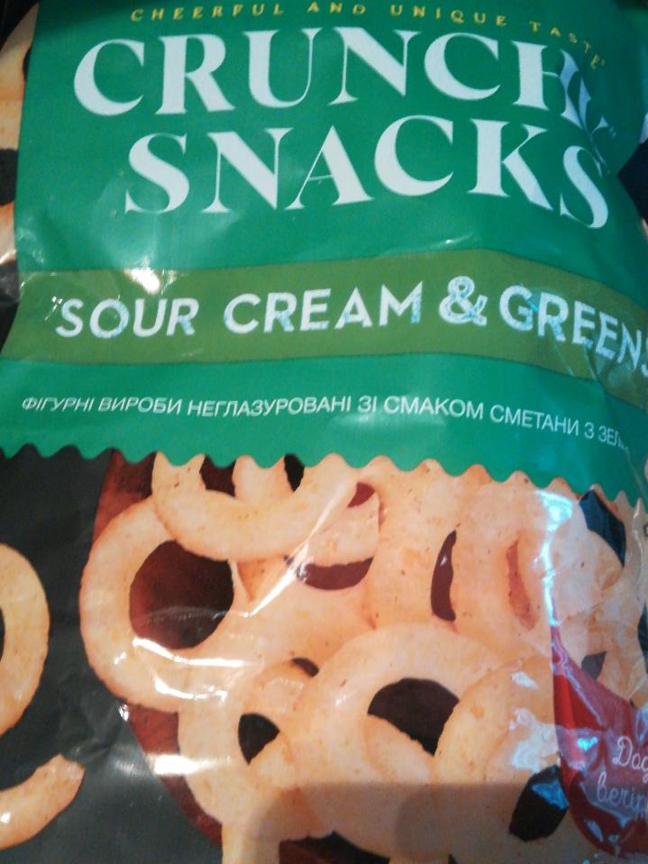 Фото - Crunchy snacks с сметаной и зеленью Своя Лінія линия