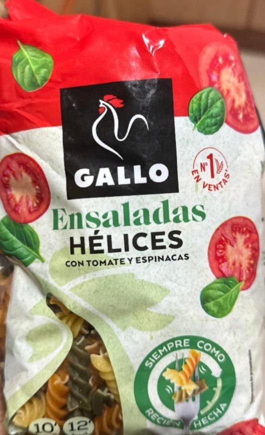 Фото - Ensaladas hélices con tomate y espinacas Gallo