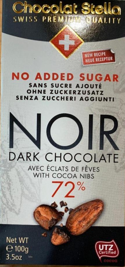 Фото - экстра чёрный шоколад без сахара noir Chocolat Stella
