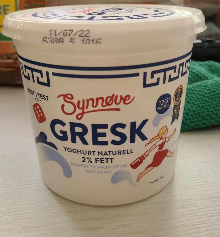 Фото - Греческий йогурт 2% Synnøve