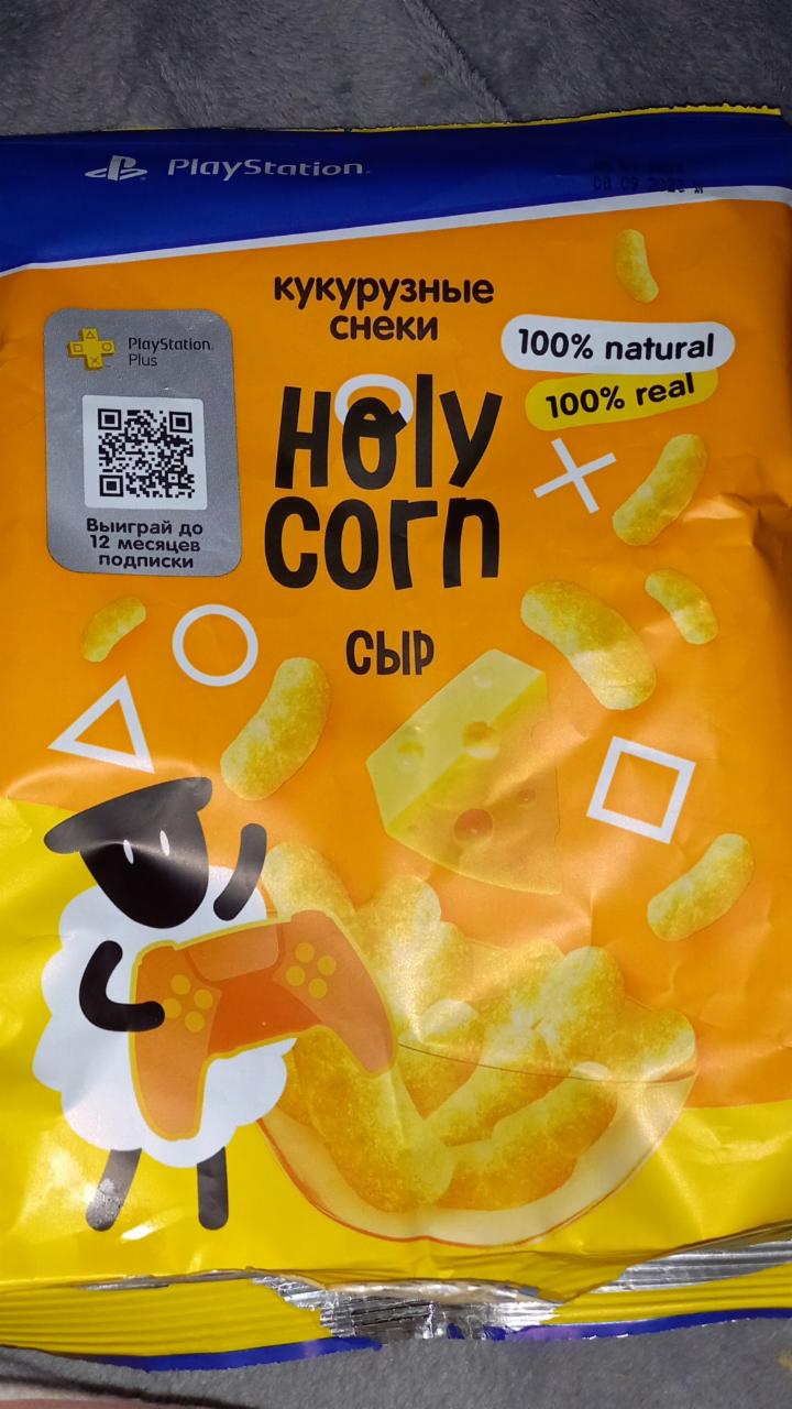 Фото - Воздушная кукуруза попкрон сырный Holy Corn