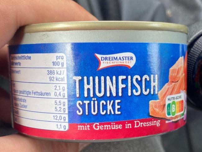 Фото - Thunfisch stücke mít gemüsse in dressing Dreimaster