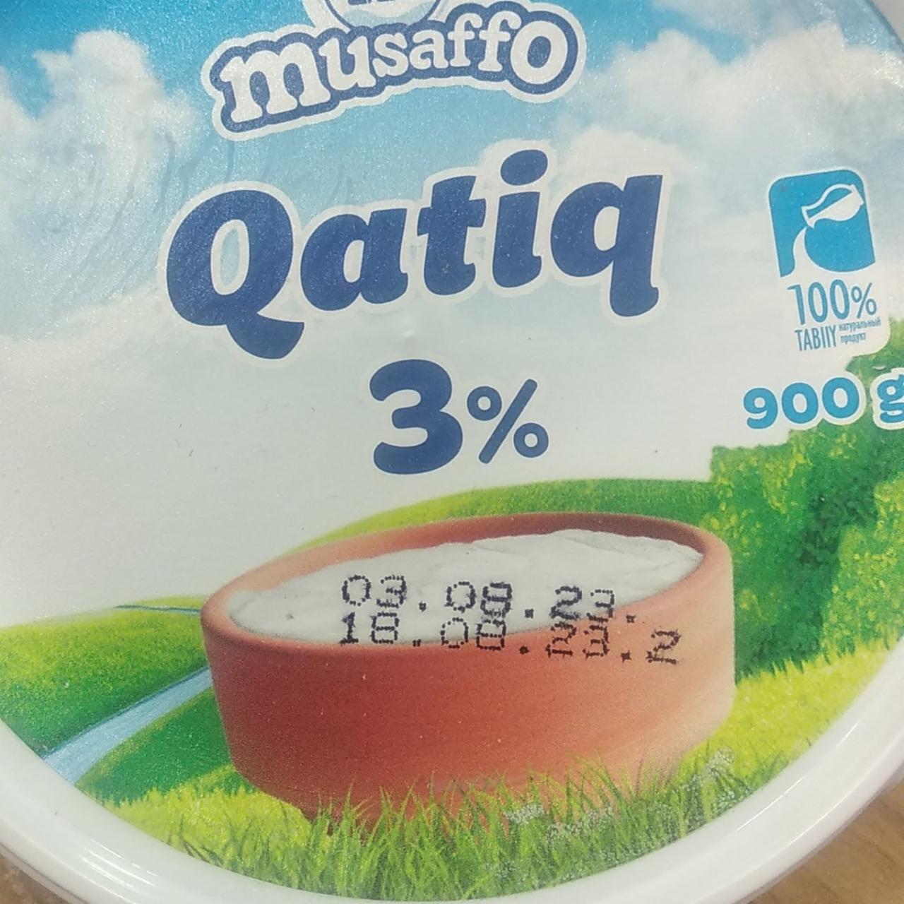 Фото - Кислое молоко Qatiq 3% Musaffo