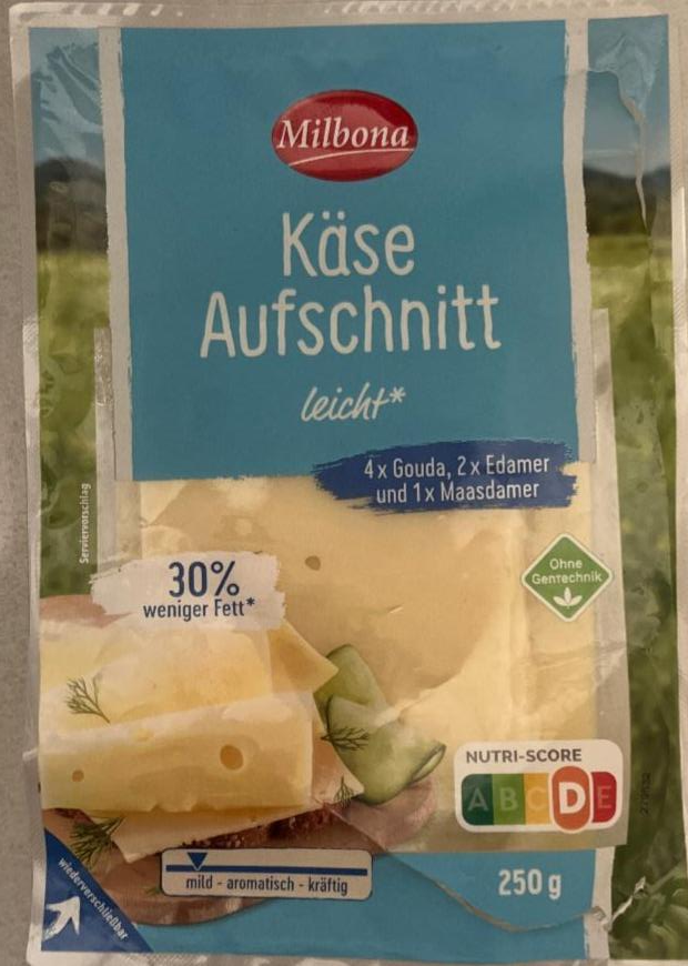 Фото - Сыр диетический ломтики Käse Aufschnitt leicht 30% Milbona