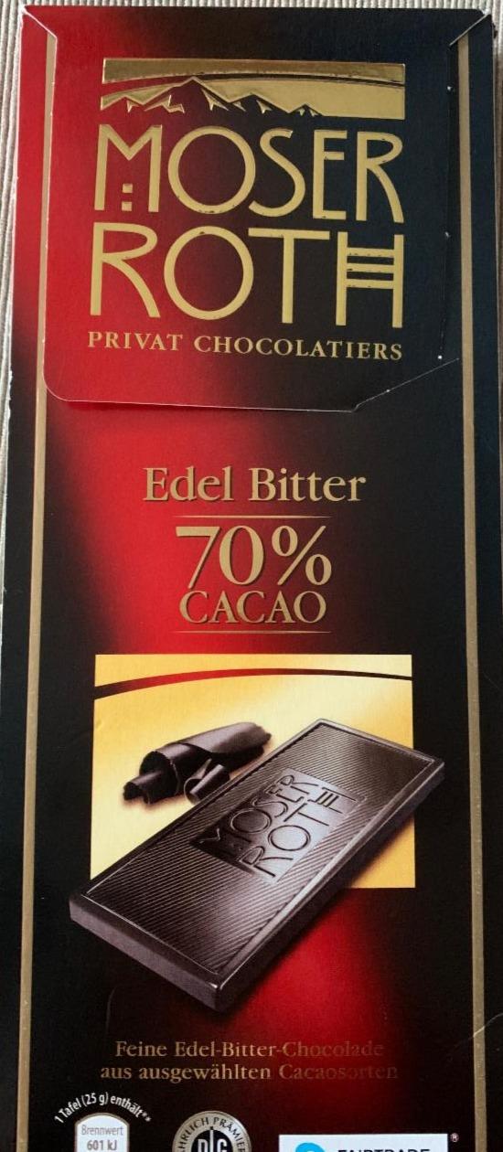 Фото - Шоколад черный Edel Bitter 70% Moser Roth