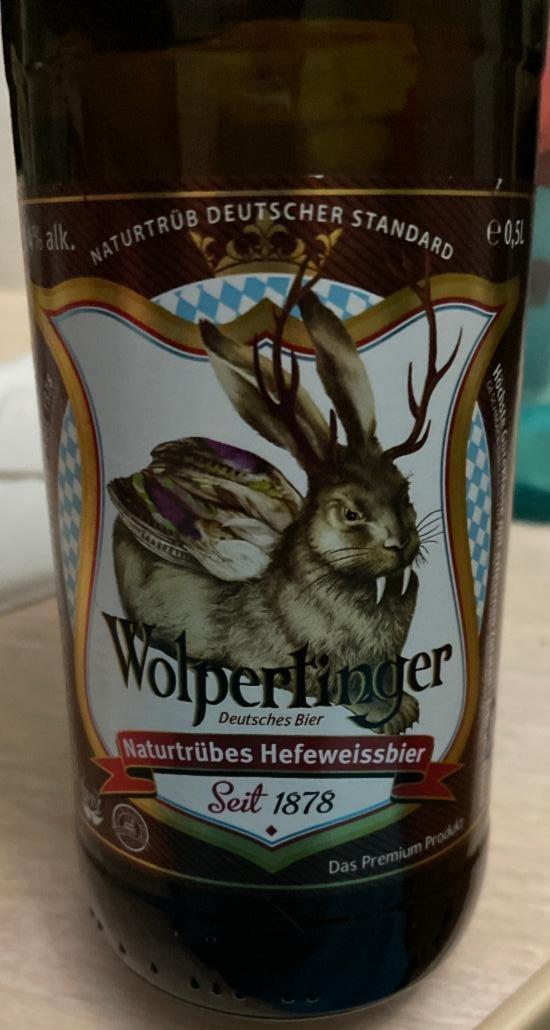Фото - Пиво нефильтрованное пшеничное светлое 5.4% Вольпертингер Wolpertinger