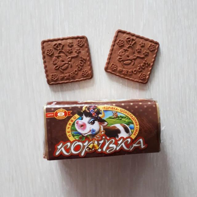 Фото - Печенье Коровка шоколадное Бисквит Шоколад