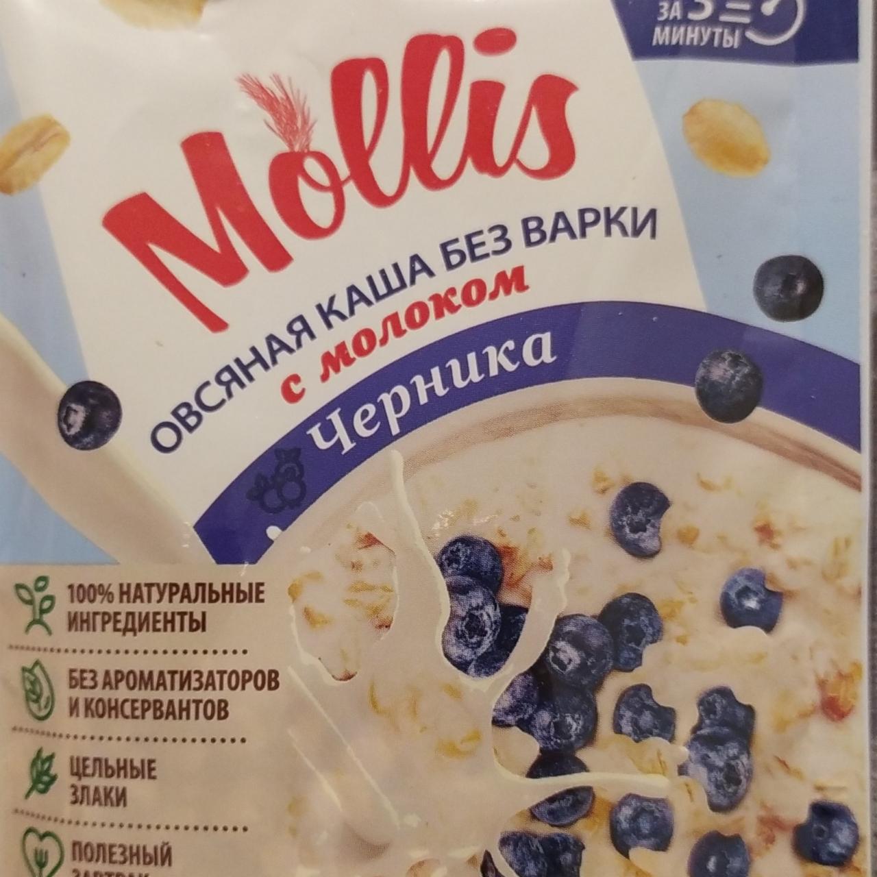 Фото - Каша овсяная с черникой и молоком Mollis