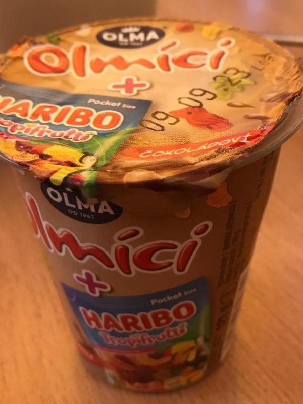 Фото - йогурт шоколадный Olmici с мармеладками Хорибо Olma