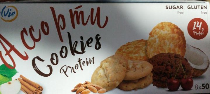 Фото - Ассорти cookies protein печенье с протеином без глютена и без сахара Solvie