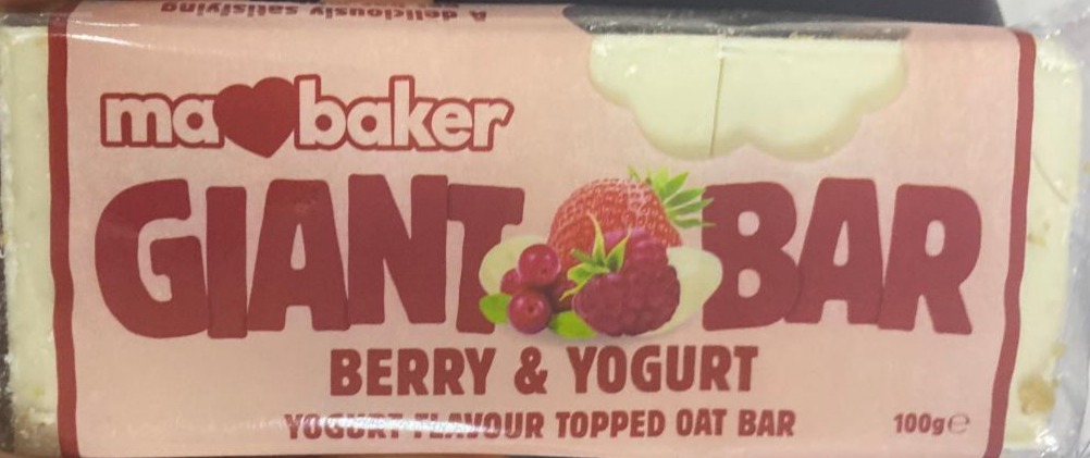 Фото - батончик Gaint овсяный йогурт-ягоды Ma Baker
