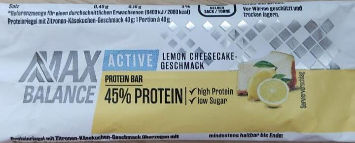 Фото - Protein Bar 40% Lemon Cheesecake Max Balance