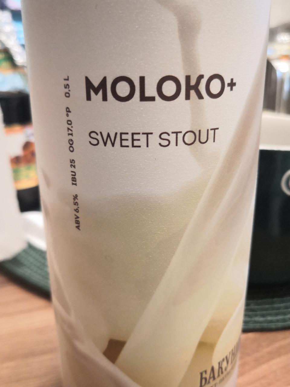 Фото - пивной напиток Sweet stout MOLOKO+ Бпкунин