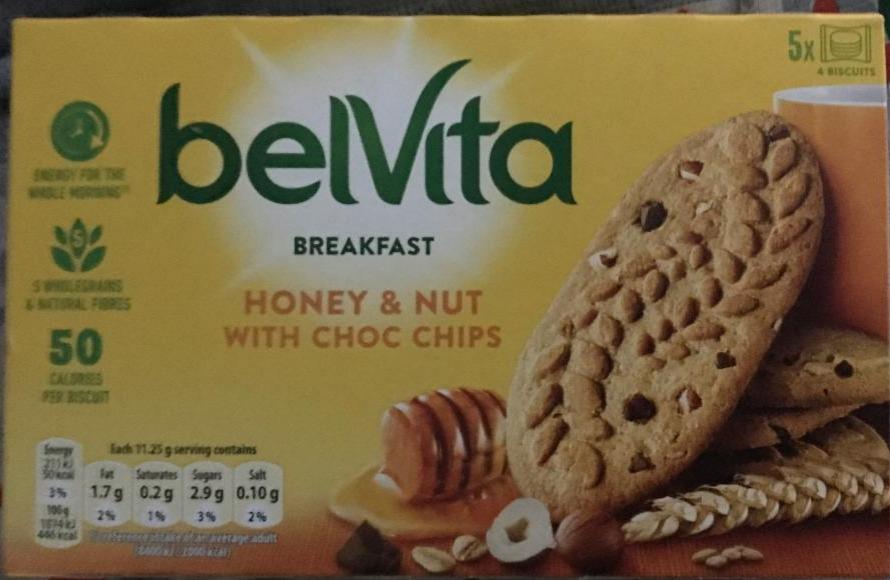 Фото - Breakfast Biscuits Honey&Nuts with Choc Chips BelVita