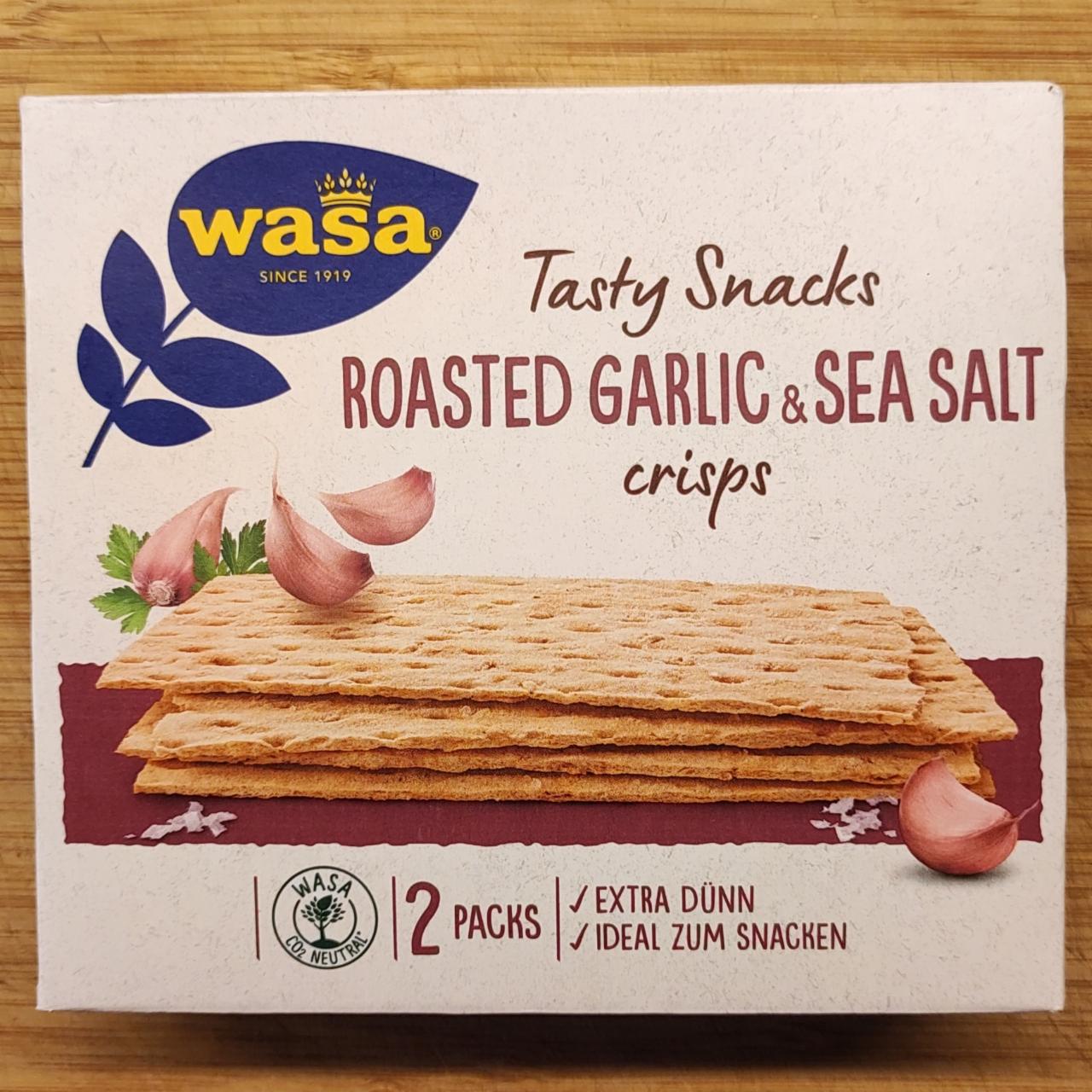 Фото - Tasty Snacks Roasted garlic & sea salt crisps Wasa