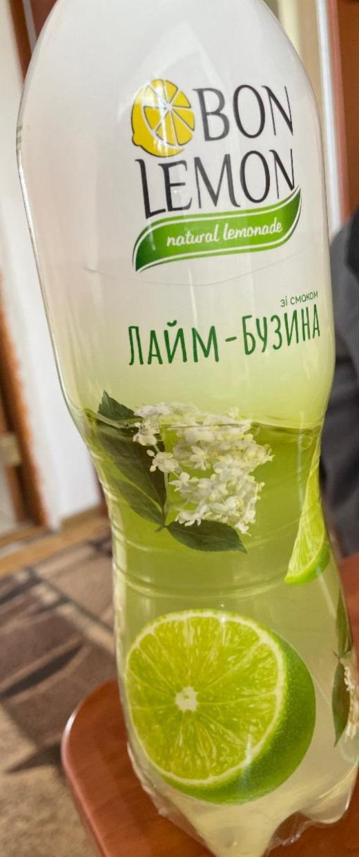Фото - Напиток безалкогольный сокосодержащий сильногазированный Лайм-Бузина Bon Lemon