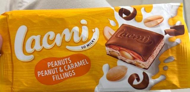 Фото - Шоколад молочный Peanuts Peanut&Caramel Fillings Lacmi Roshen