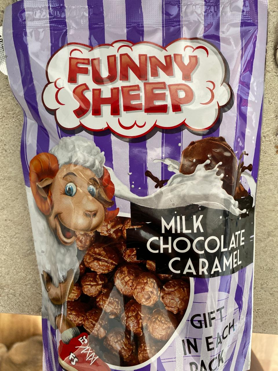 Фото - Воздушные зерна кукурузы в карамели со вкусом молочного шоколада Funny Sheep