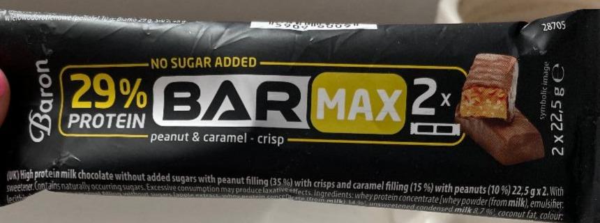Фото - Протеиновый батончик peanut&caramel crisp bar max Baron