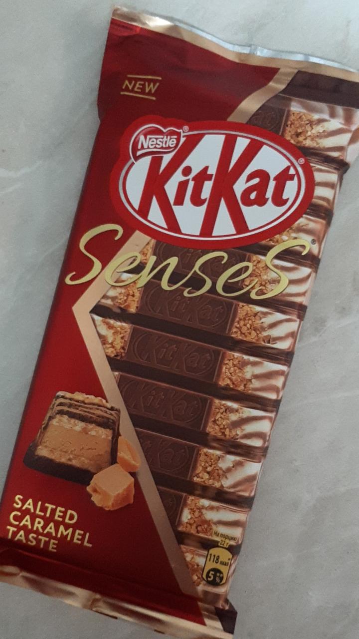 Фото - Шоколад Senses со вкусом солёной карамели KitKat