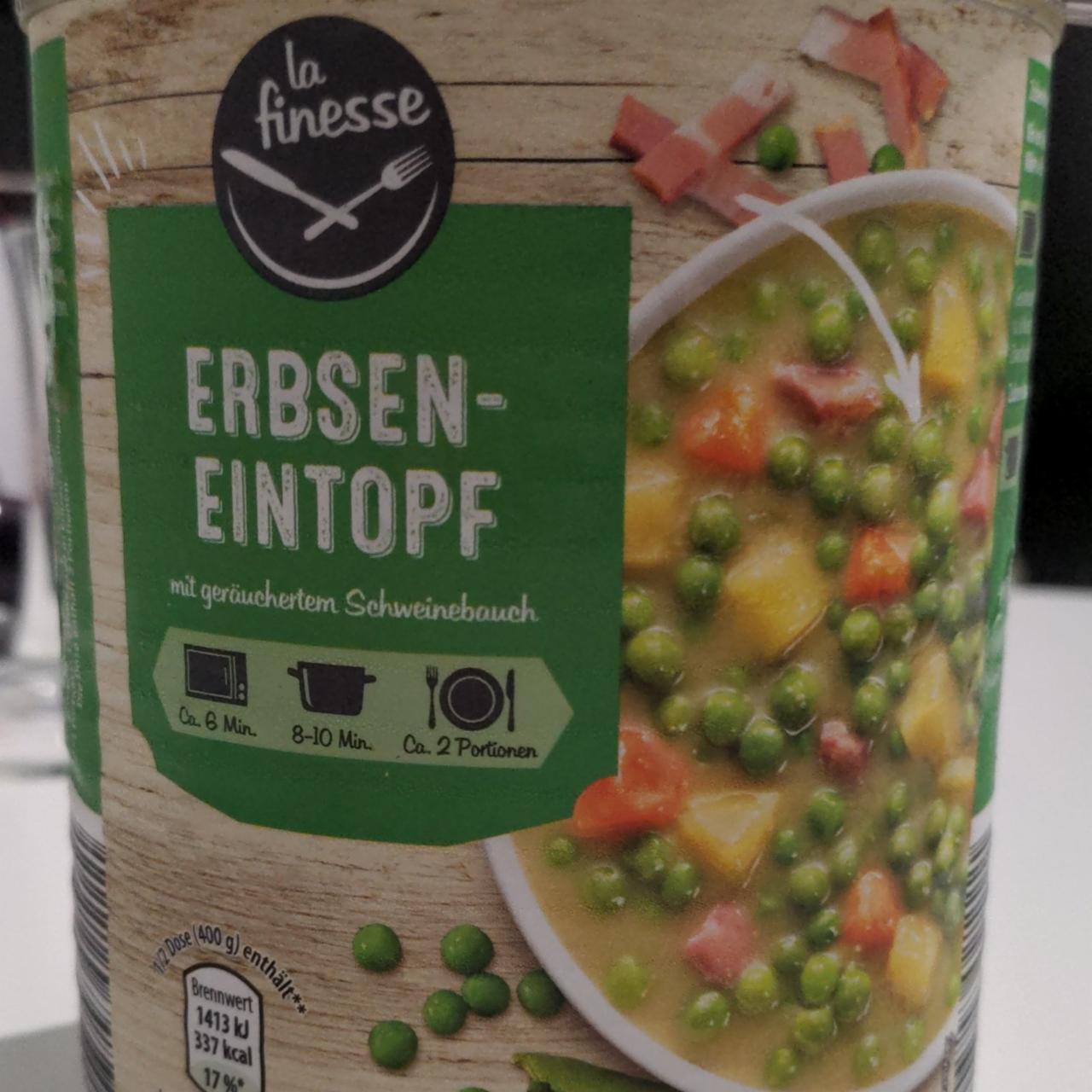 Фото - консервированный суп овощной с беконом Erbseneintopf La Finesse