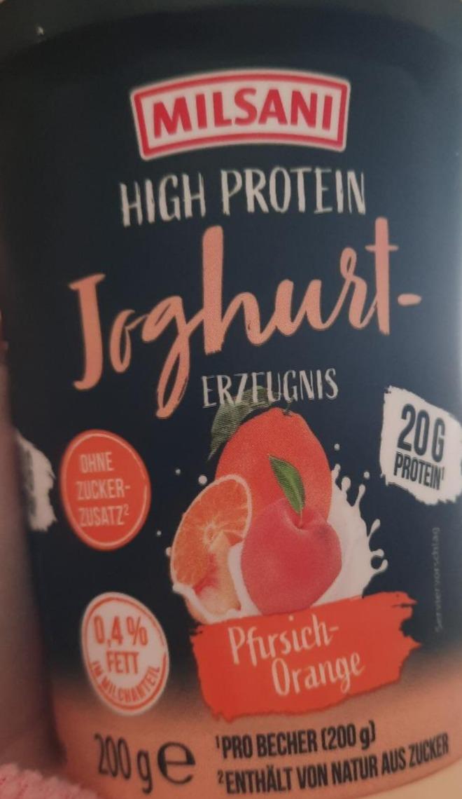 Фото - Йогурт персиковый с высоким содержанием белка Milsani