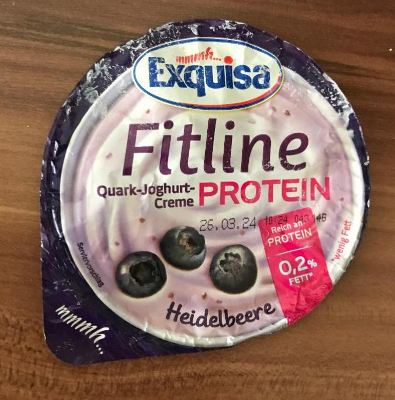 Фото - сырный десерт с черникою protein 10% Fitline Exquisa