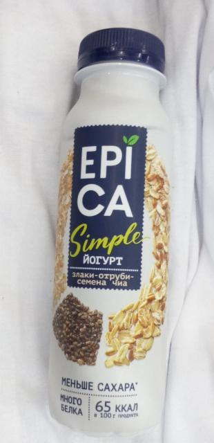 Фото - йогурт 1.2% Simple ceмена чиа, отруби, злаки Epica