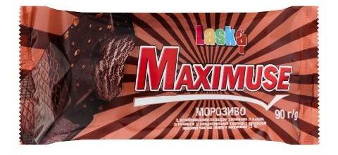 Фото - Мороженое 12% с какао и печеньем в кондитерской глазури с арахисом Maximuse Laska