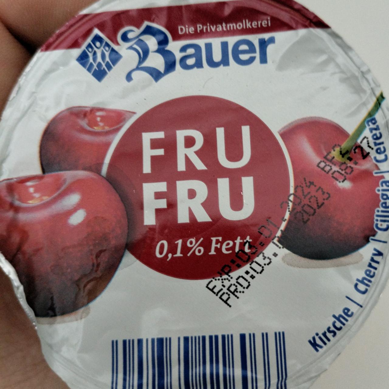 Фото - Йогурт 0.1% со вкусом вишня FruFru Bauer