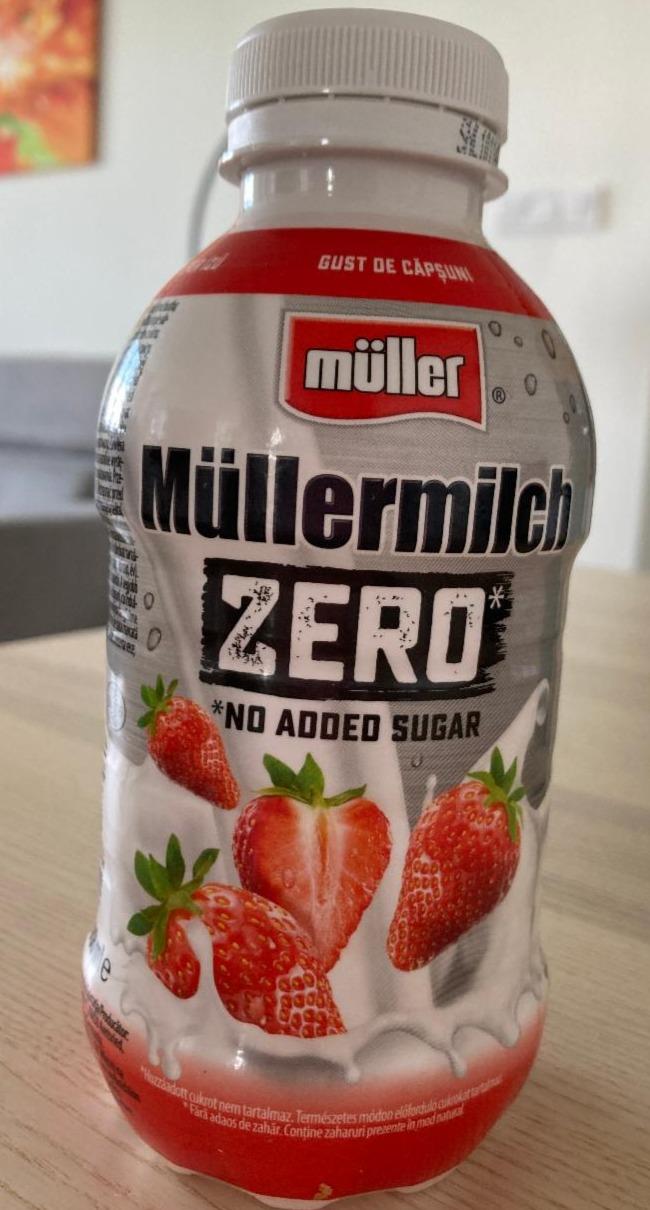 Фото - молочный напиток без сахара клубничный Müllermilch
