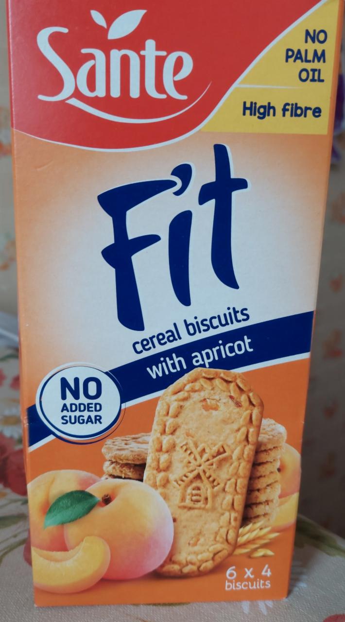 Фото - Печенье с абрикосом Fit cereal biscuits with apricot Sante