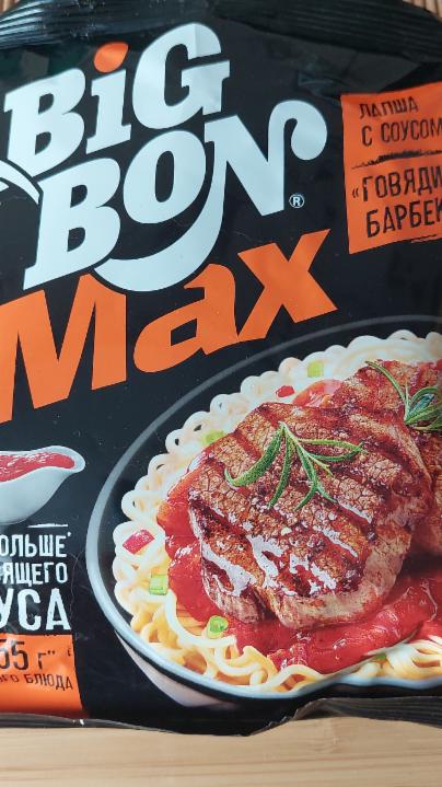 Фото - лапша быстрого приготовления max говядина барбекю Big bon