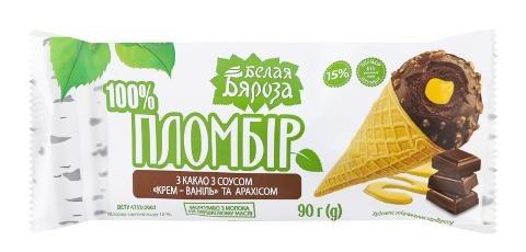Фото - Мороженое 15% с какао и арахисом Крем-ваниль Пломбир Белая Бяроза