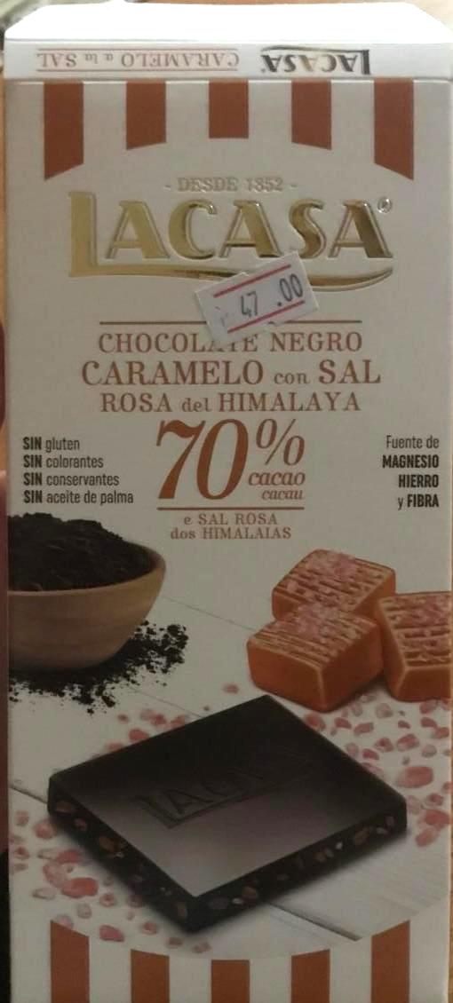 Фото - Черный шоколад 70% с карамелью Lacasa