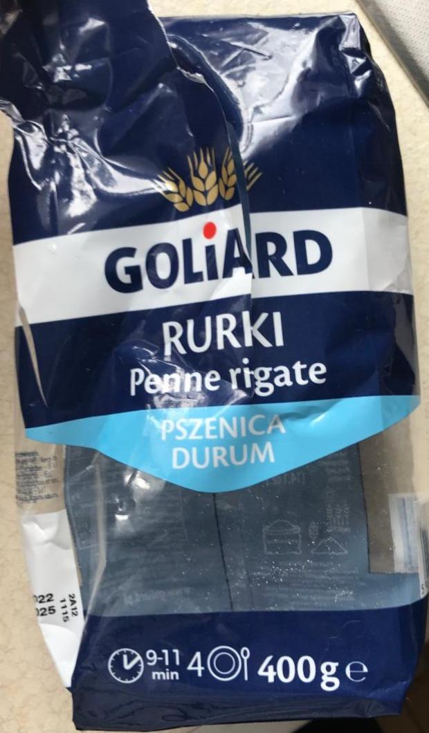 Фото - Макароны из пшеницы дурум твёрдый сорт Rurki penne rigate pszenica durum Goliard