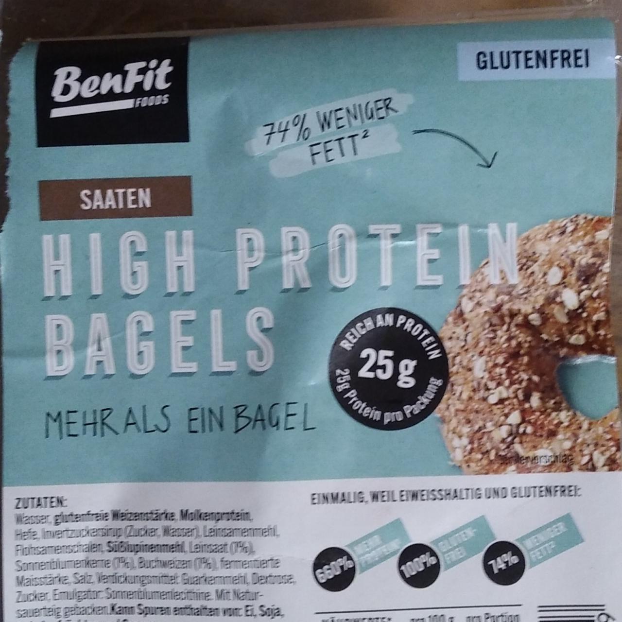 Фото - High protein Bagels протеиновые хлебные пончики BenFit