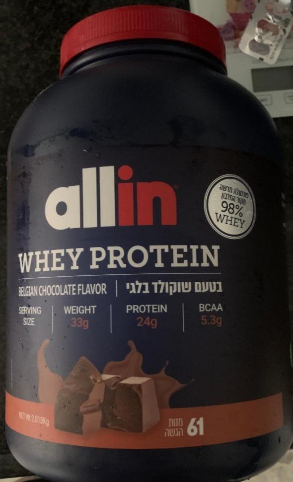 Фото - Протеин бельгийский шоколад Whey Protein Allin