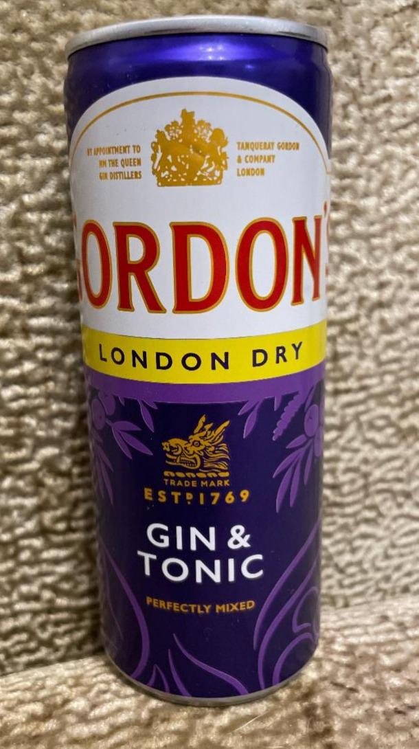 Фото - Напиток слабоалкогольный 6.4% газированный London Dry Gin&Tonic Gordon's