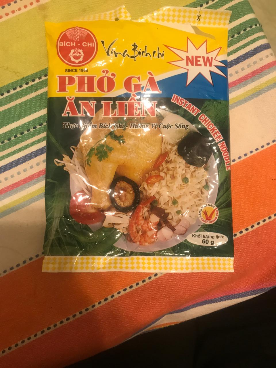 Фото - рисовая лапша быстрого приготовления со вкусом курицы Bich-Chi