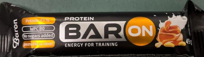 Фото - Protein bar Peanut&Caramel BarON