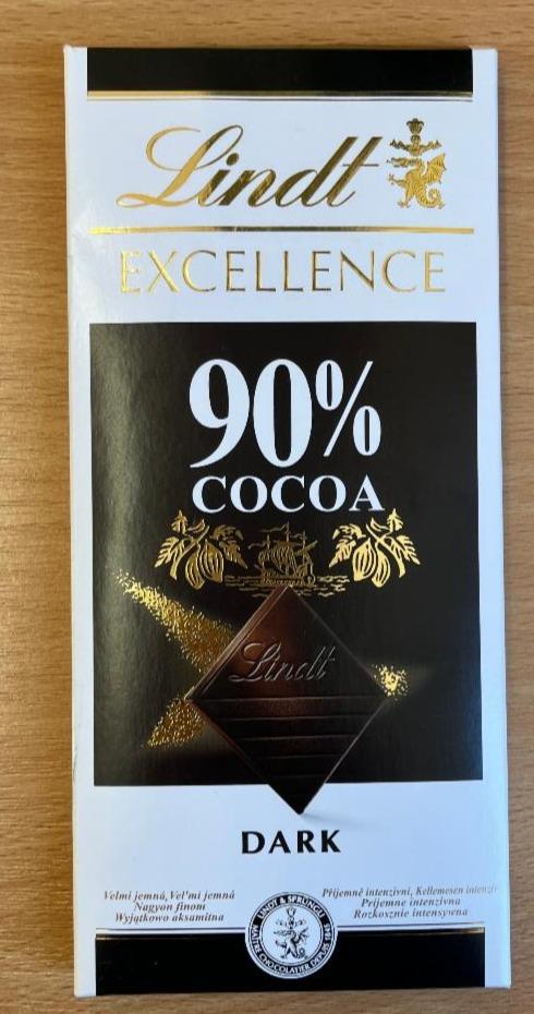 Фото - горький шоколад 90% какао Lindt Excellence
