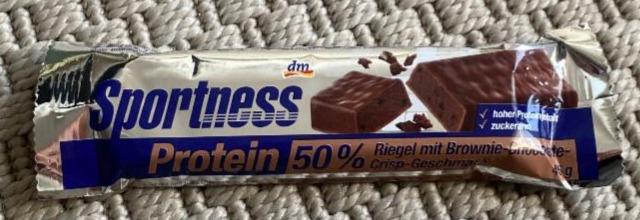 Фото - Батончик протеиновый бисквитный Protein 50% Brownie-Chocolate Crisp Sportness