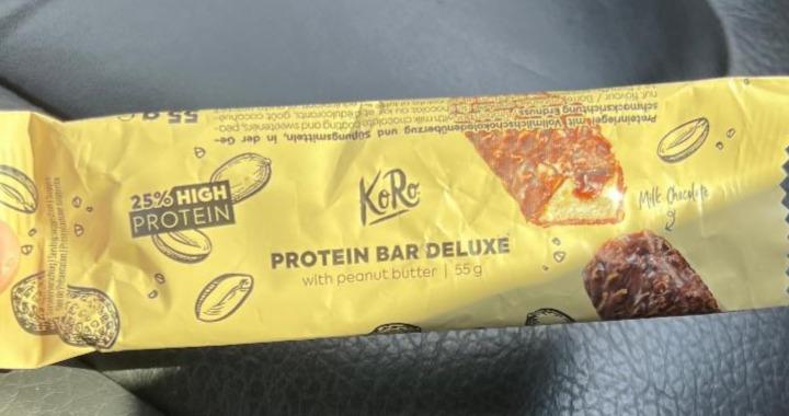 Фото - Батончик протеиновый с арахисовой пастой Protein Bar Deluxe Peanut Butter Koro