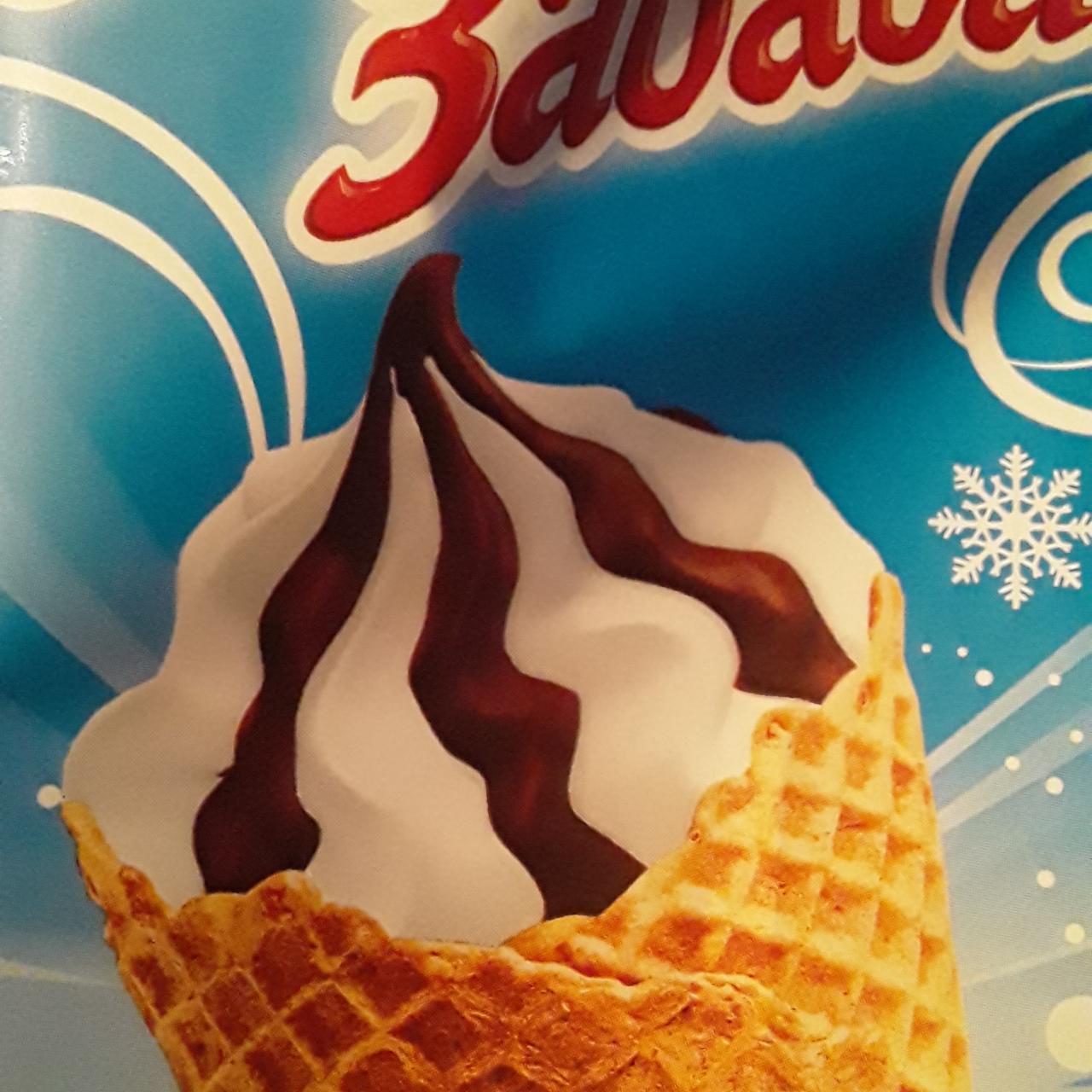 Фото - Мороженое пломбир с ароматом йогурта в вафельном рожке Аннинская Забава