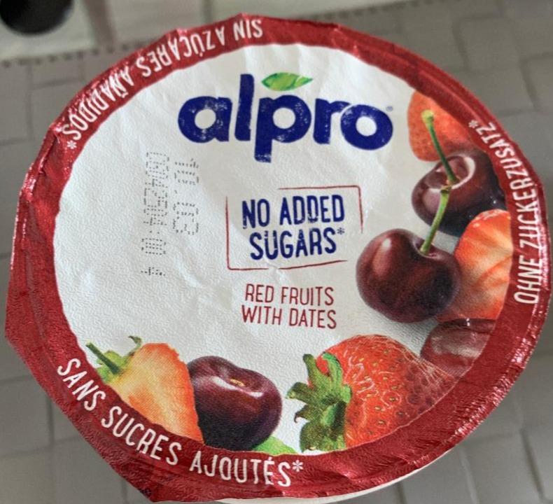 Фото - Йогурт фруктовый без сахара Red Fruits Alpro