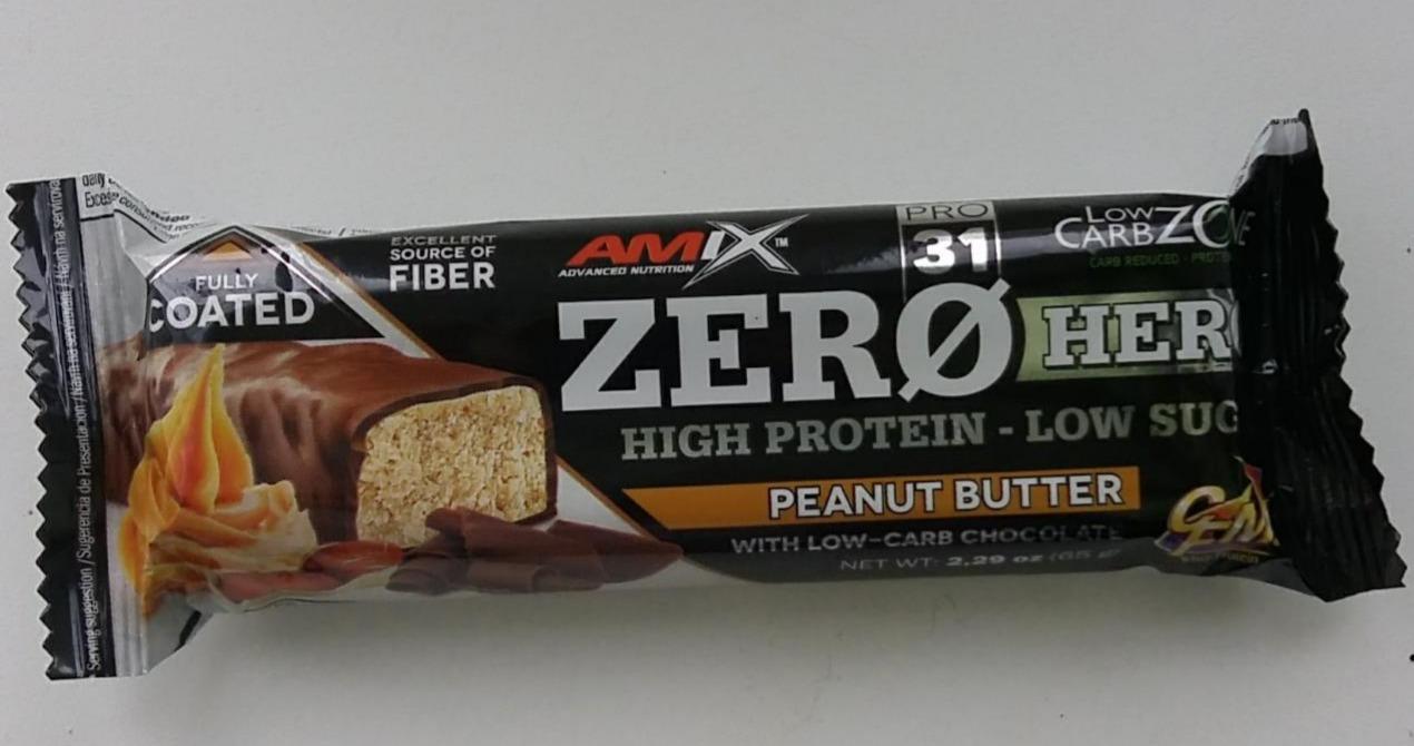 Фото - Батончик протеиновый с арахисовой пастой High Protein Low Sugar Peanut Butter Amix